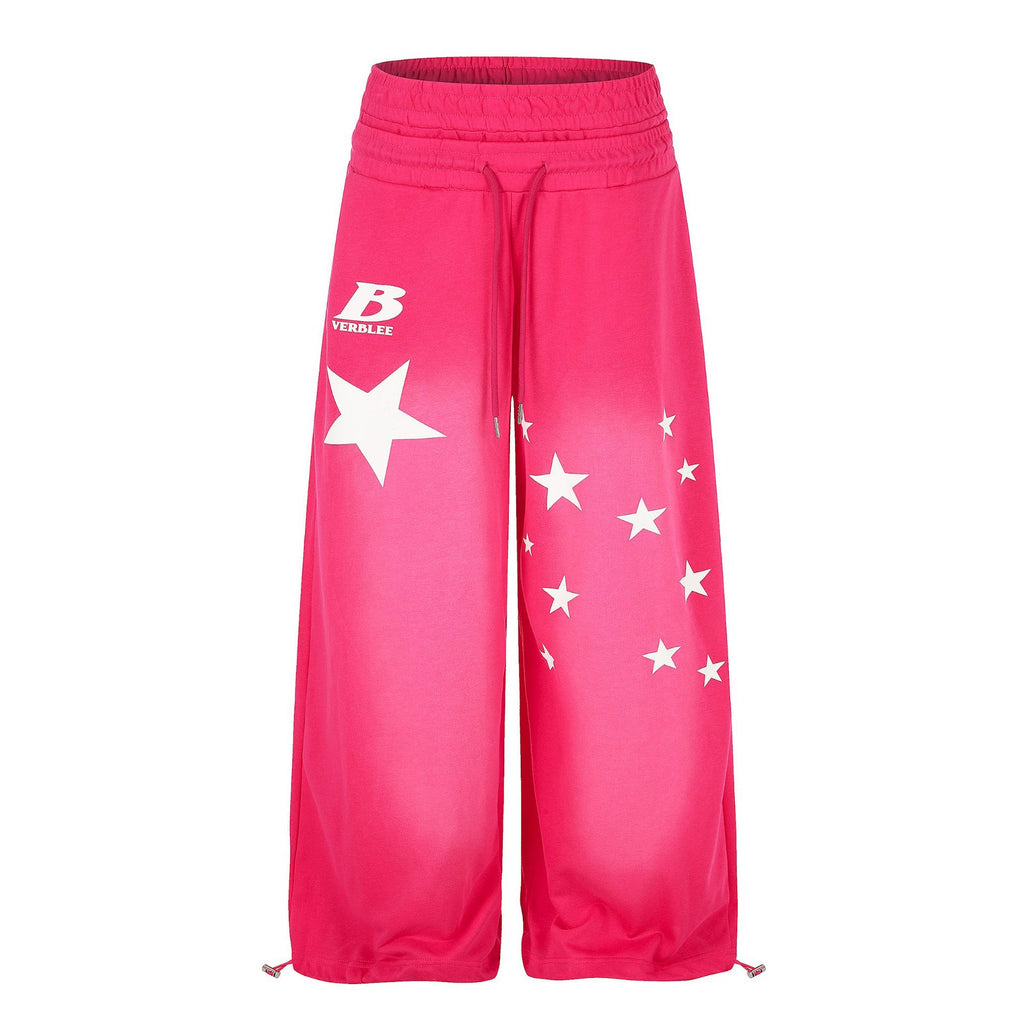 Gradient Star Print Sweatpants