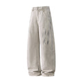 Paint graffiti make old dirty straight leg jeans