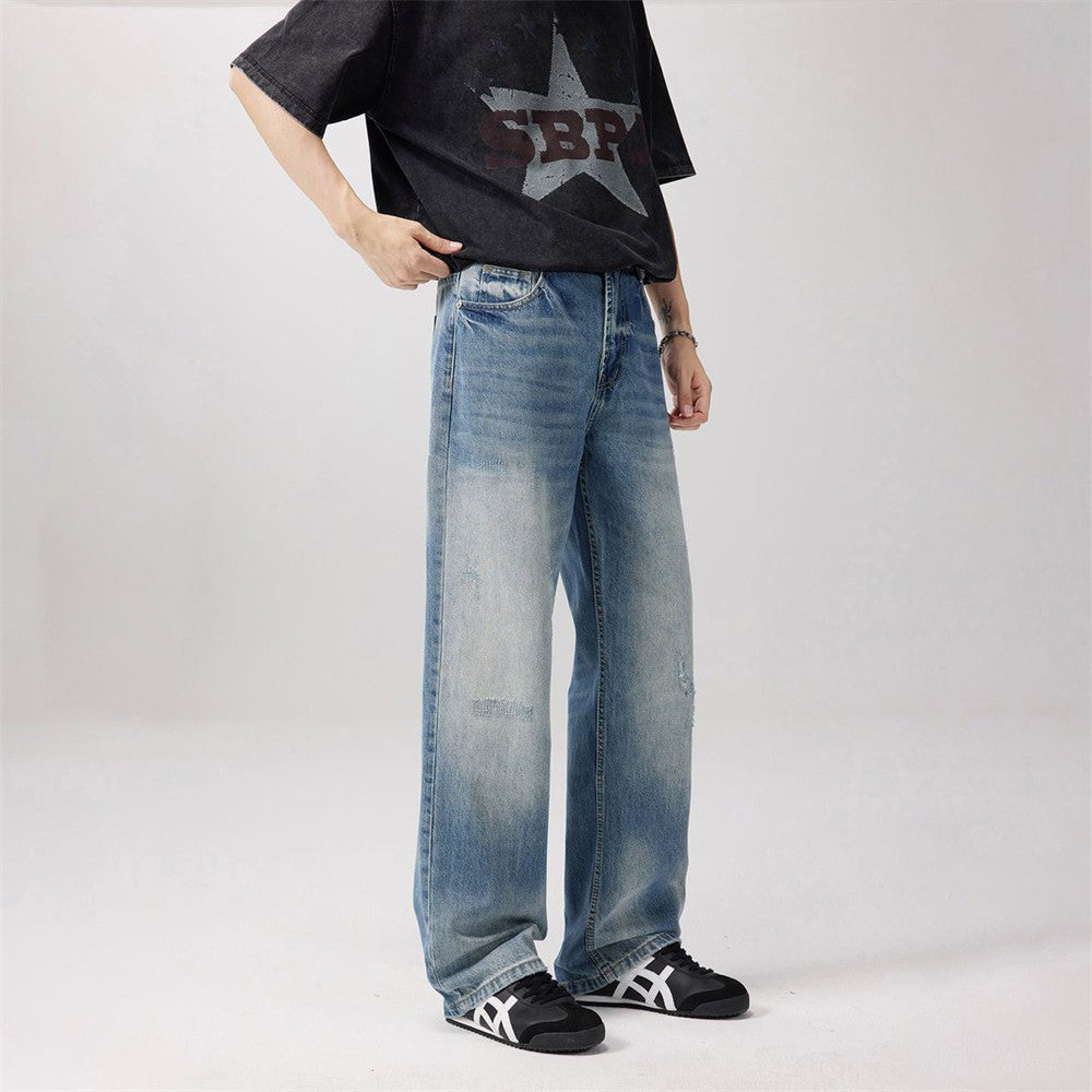 Gradient washed denim jeans