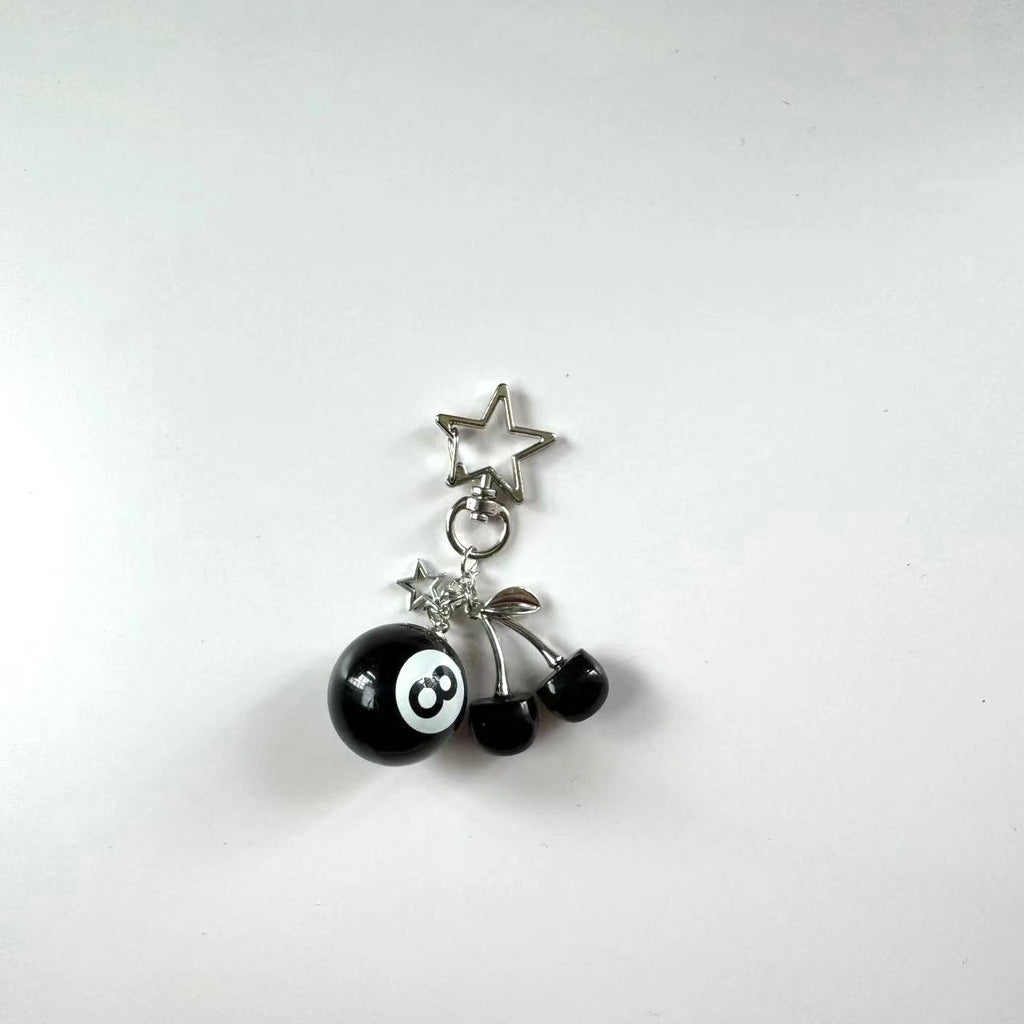 Cherry metal pendant jewelry bag pendant keychain cherry crystal key pendant