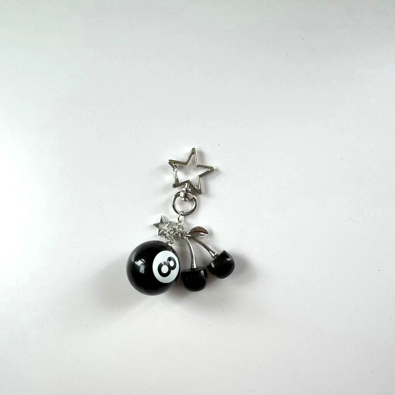 Cherry metal pendant jewelry bag pendant keychain cherry crystal key pendant
