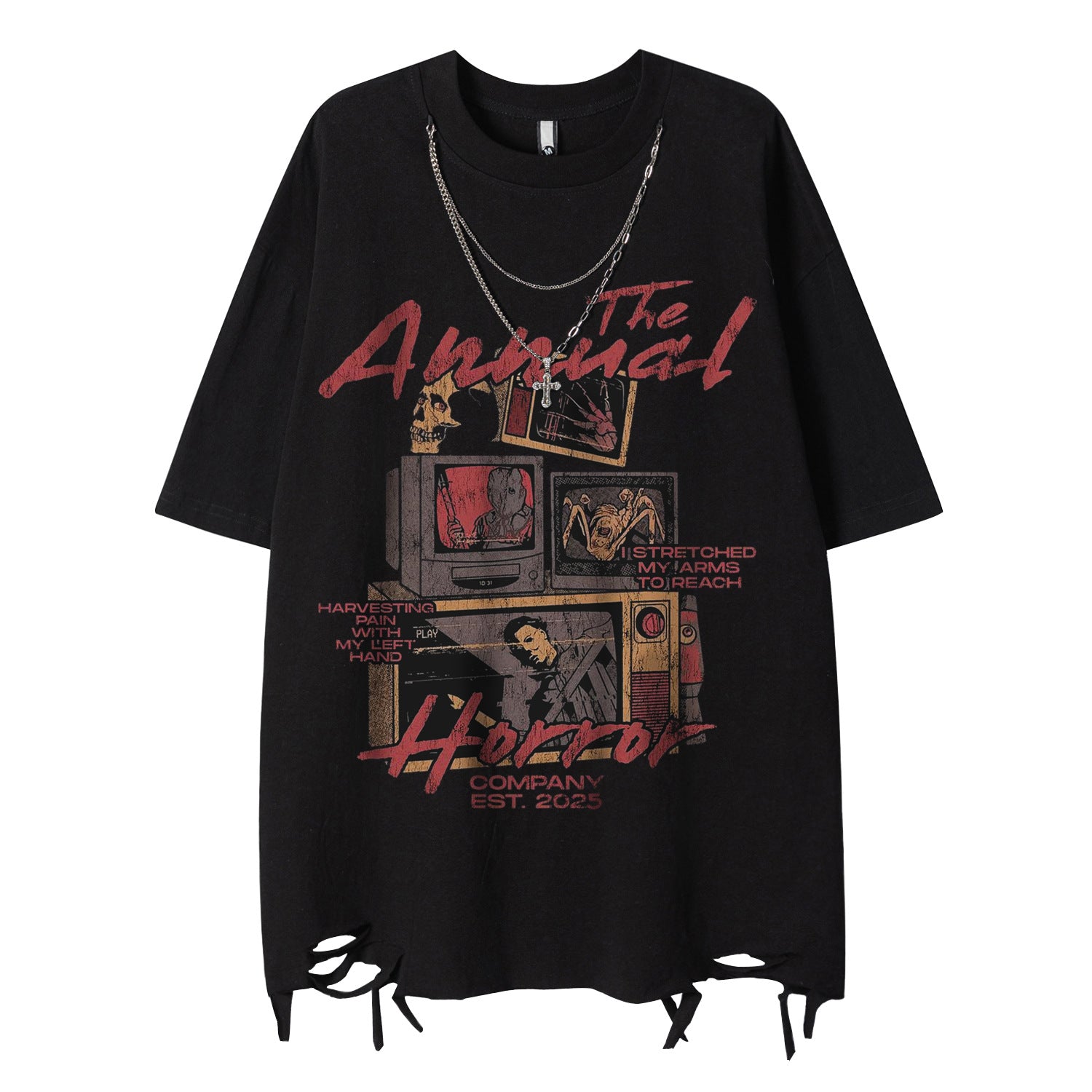 Old TV printed short sleeved shirt