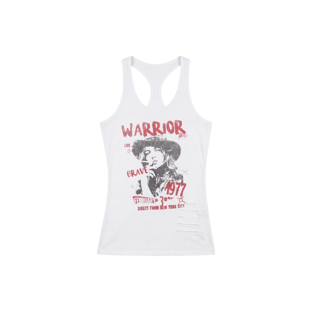 Ripped Sleeveless Tank Top