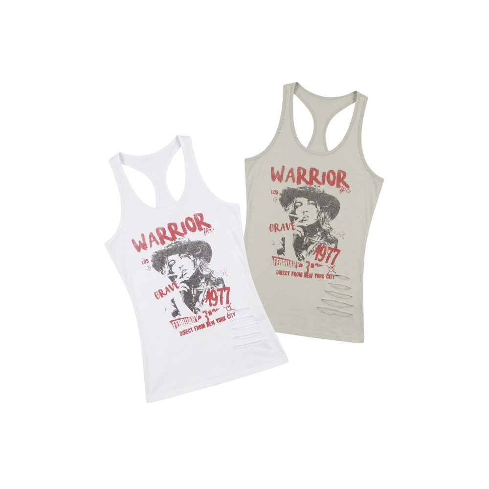 Ripped Sleeveless Tank Top