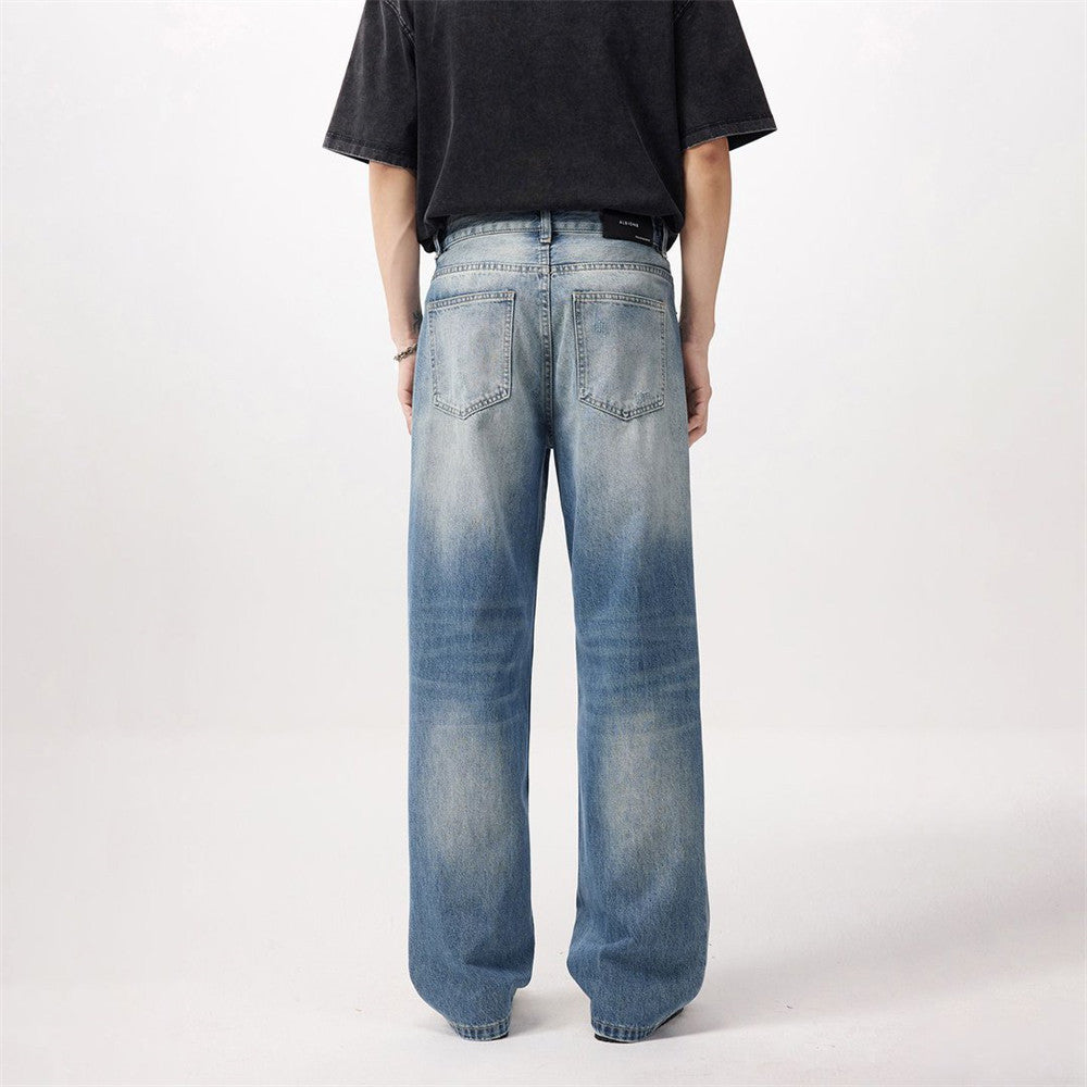 Gradient washed denim jeans