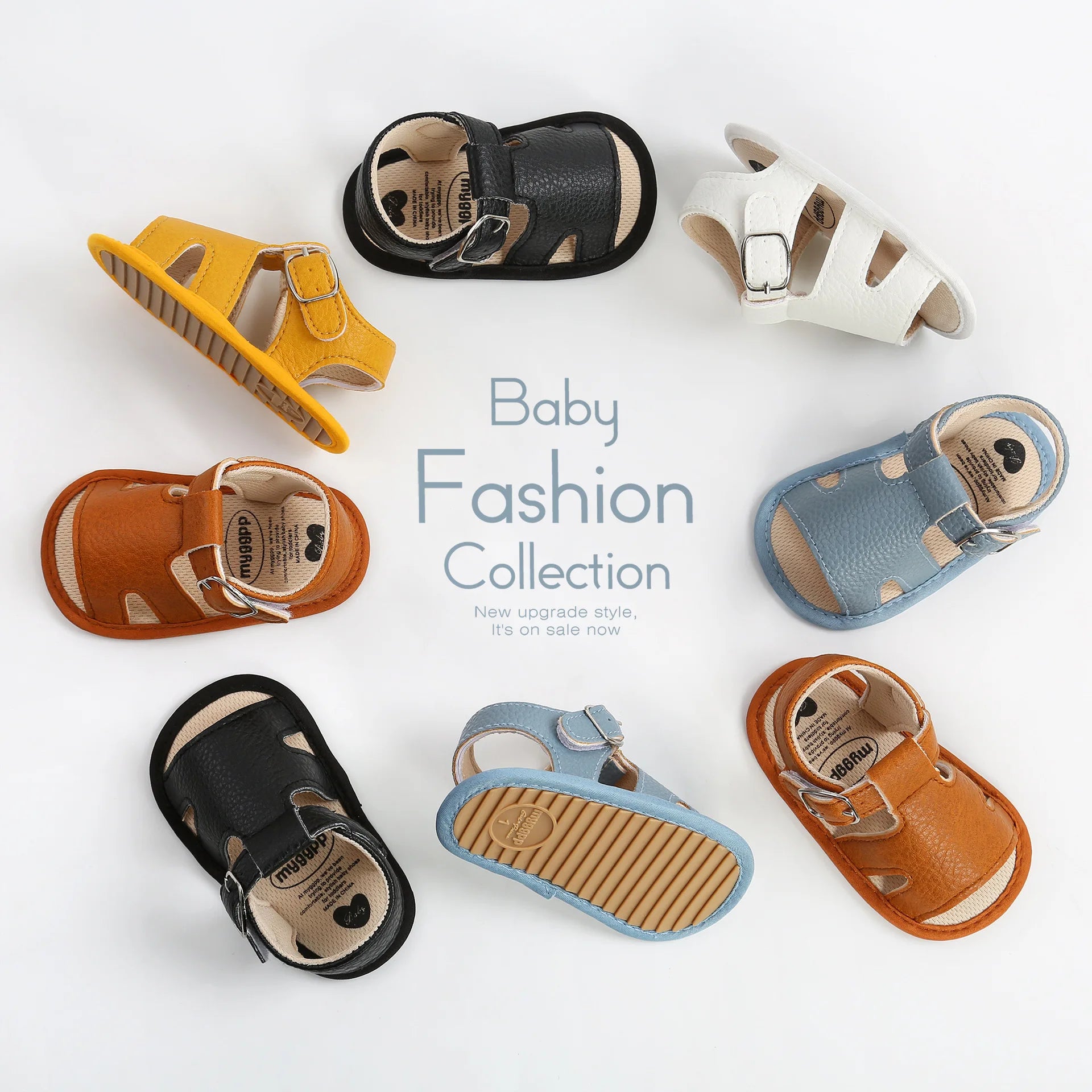Meckior Baby Shoes Summer Baby Boy Girl Shoes Toddler Flats Sandals Soft Rubber Sole Anti-Slip Bowknot Crib First Walker Shoes