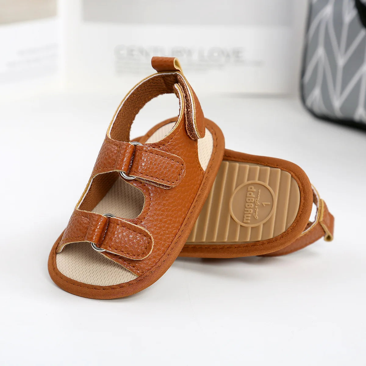 Meckior Baby Shoes Summer Baby Boy Girl Shoes Toddler Flats Sandals Soft Rubber Sole Anti-Slip Bowknot Crib First Walker Shoes