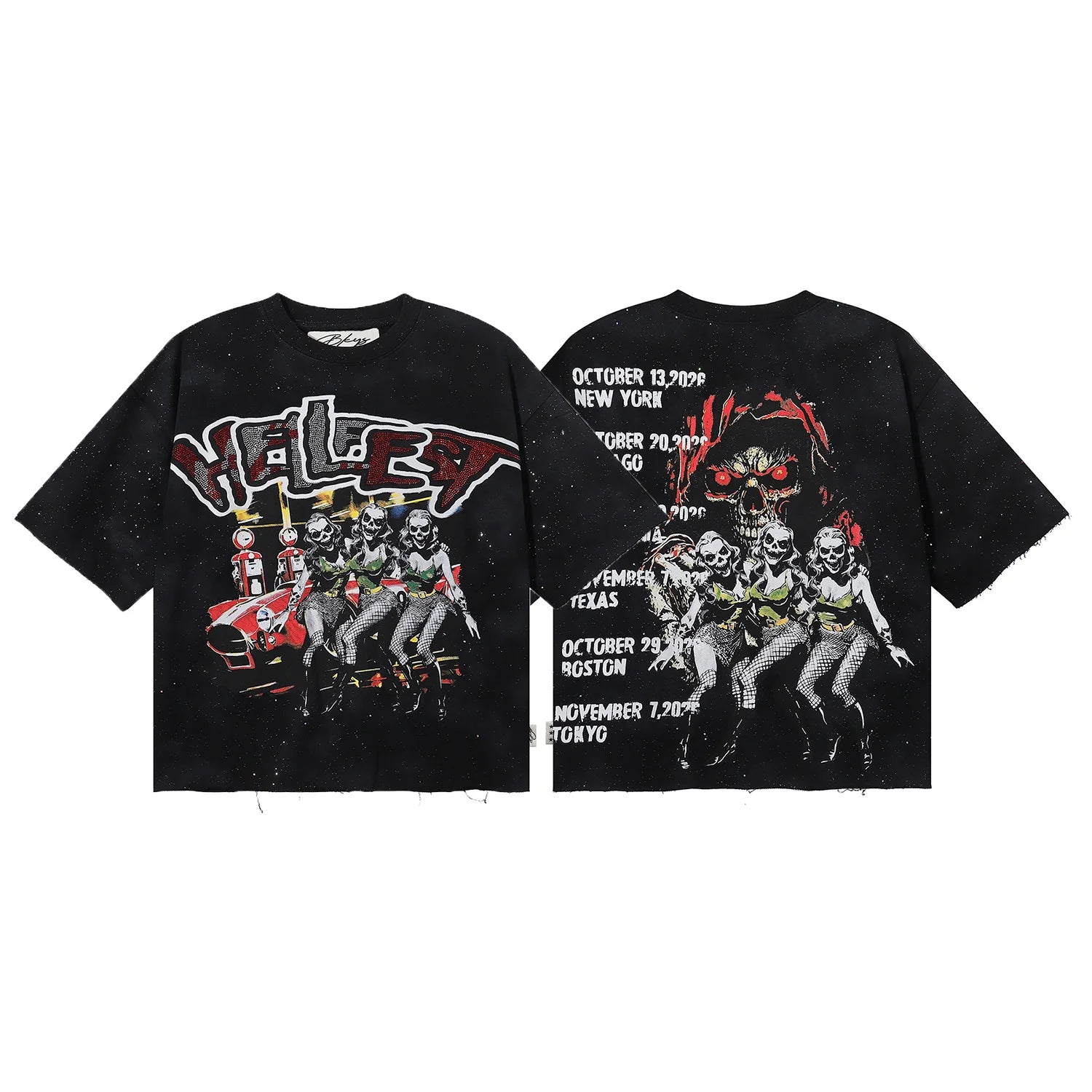 Shinning Bling Diamond Short Sleeve Cropped T-shirt for Men and Women Crew Neck Rhinestone Loose Cotton Summer Tshirts Oversized