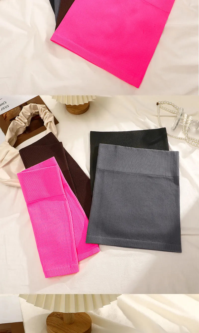 1Pcs Summer High Waist Elastic Mini Skirt