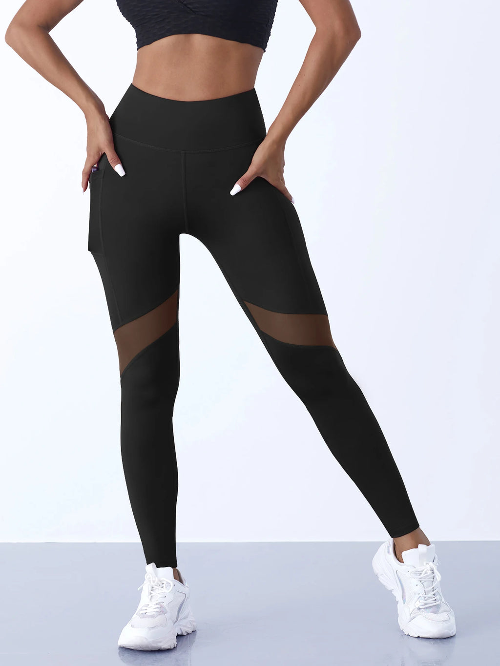 1PCS Women's Mesh Yoga Pants