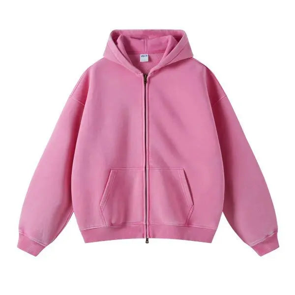 Color Washed Street Wear Styled Hoodie