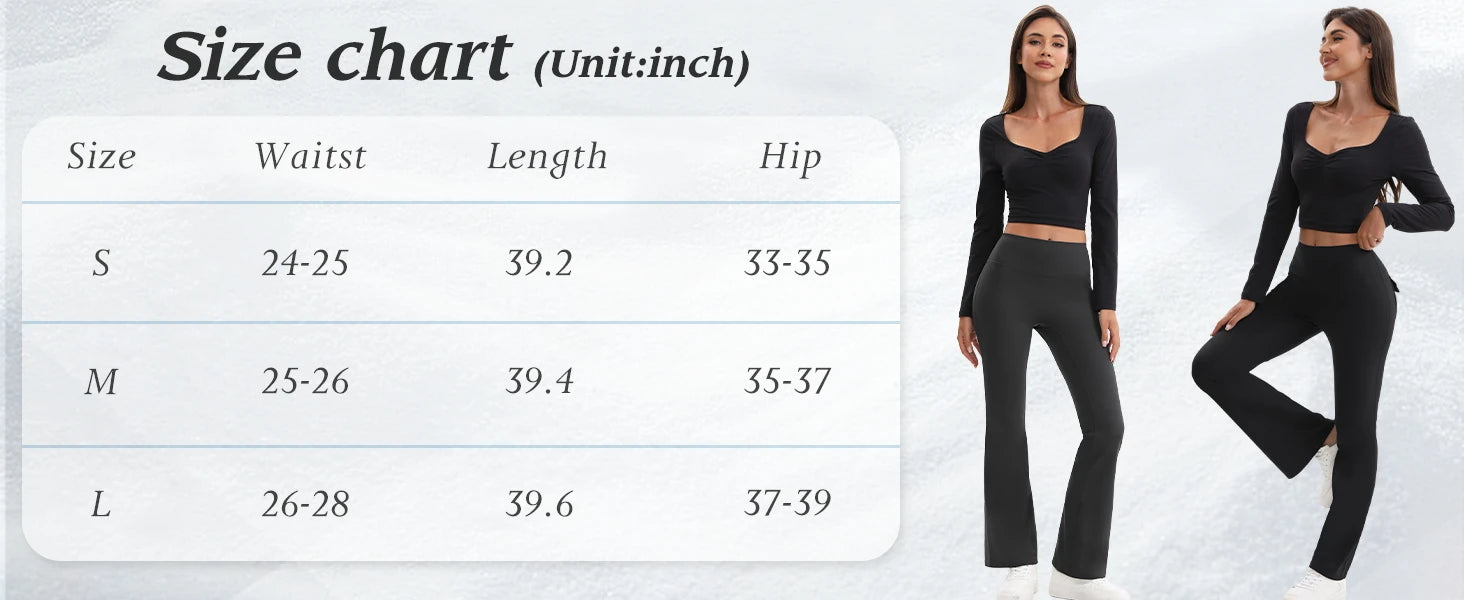 Women's High Waisted Flared Yoga Pants
