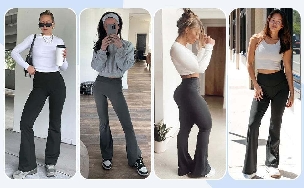 Women's High Waisted Flared Yoga Pants