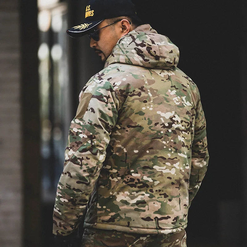 Winter Parkas Men Tactical Jackets Heating Militarmy Jacket Keep Warm Hooded Coats Windbreaker Multicam Thermal Camo Clothing