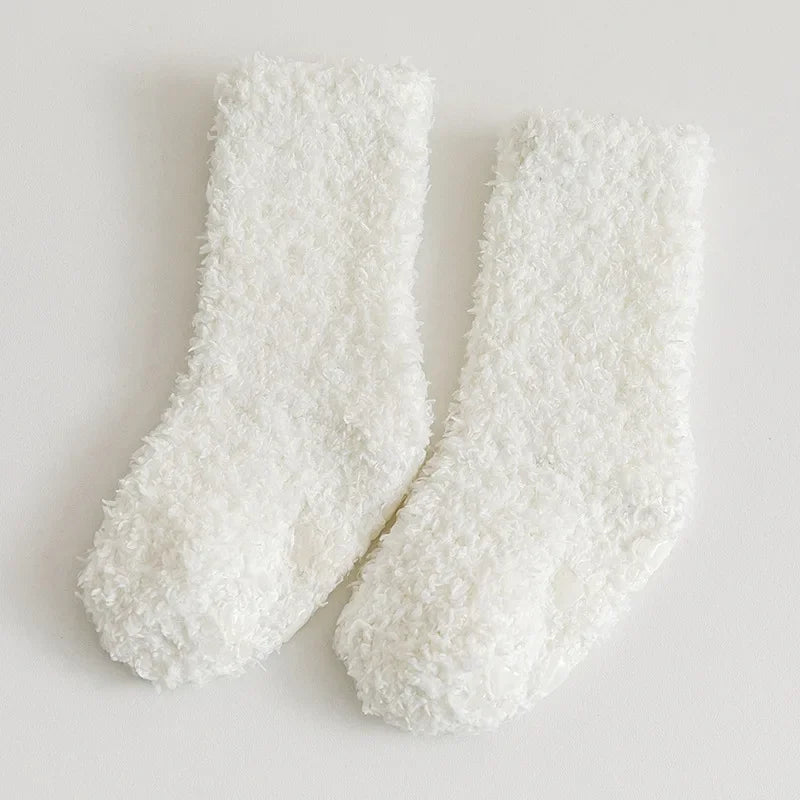Winter Thick Newborn Socks Coral Fleece Warm Kids Leg Warmers Girls Boys Toddler Soft Baby Autumn Anti-slip Children Plus Stuff