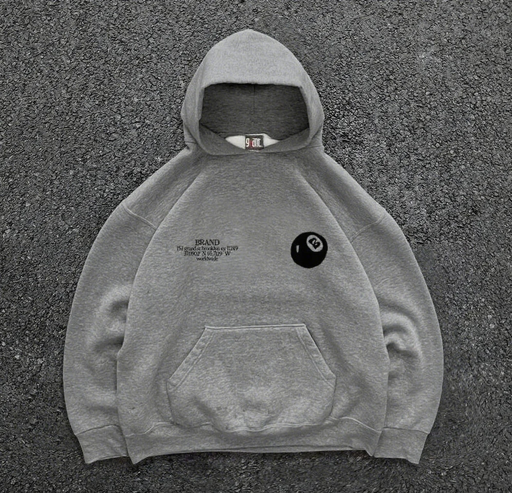 Retro 8-ball oversized hoodie