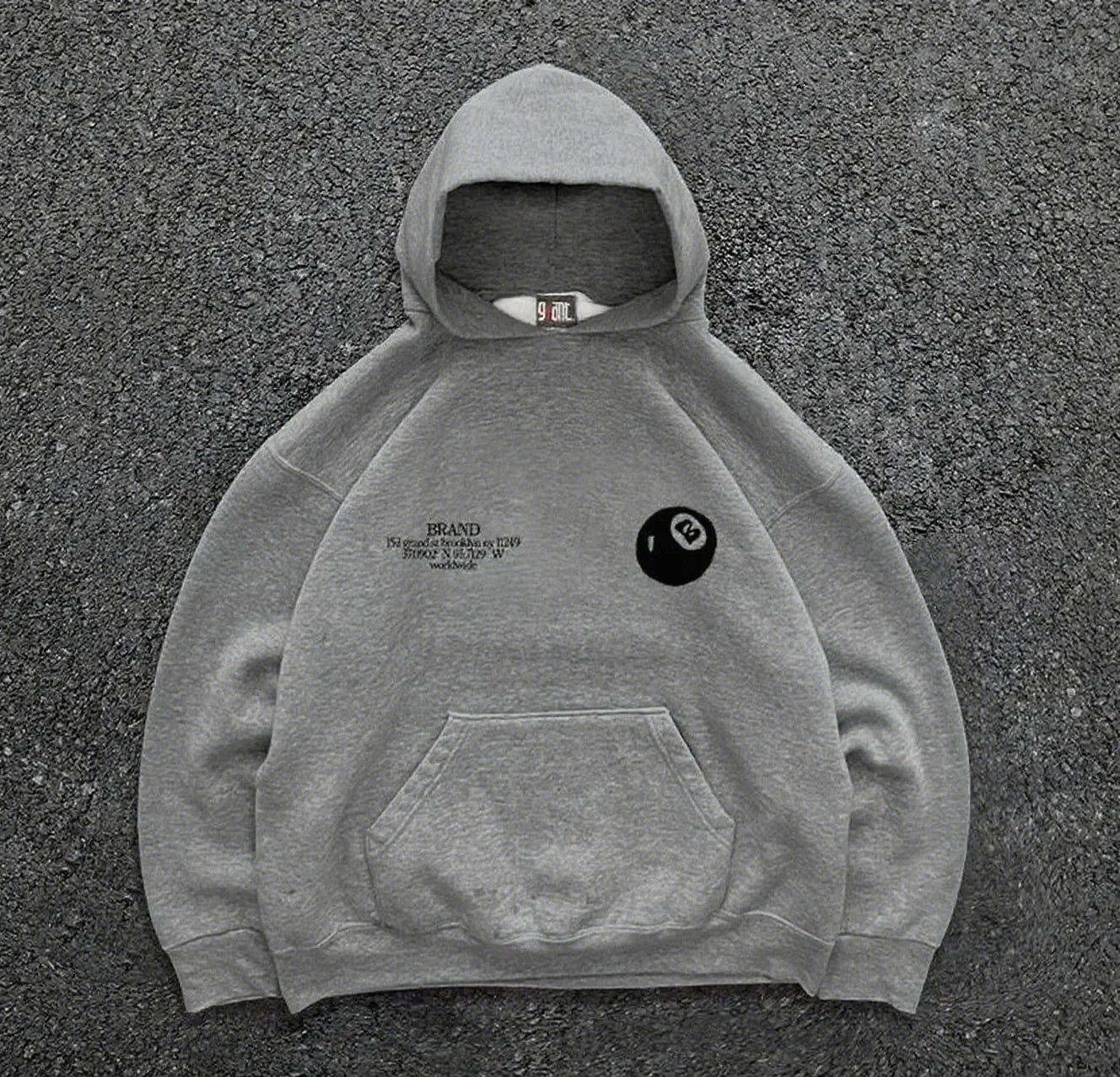 Retro 8-ball oversized hoodie