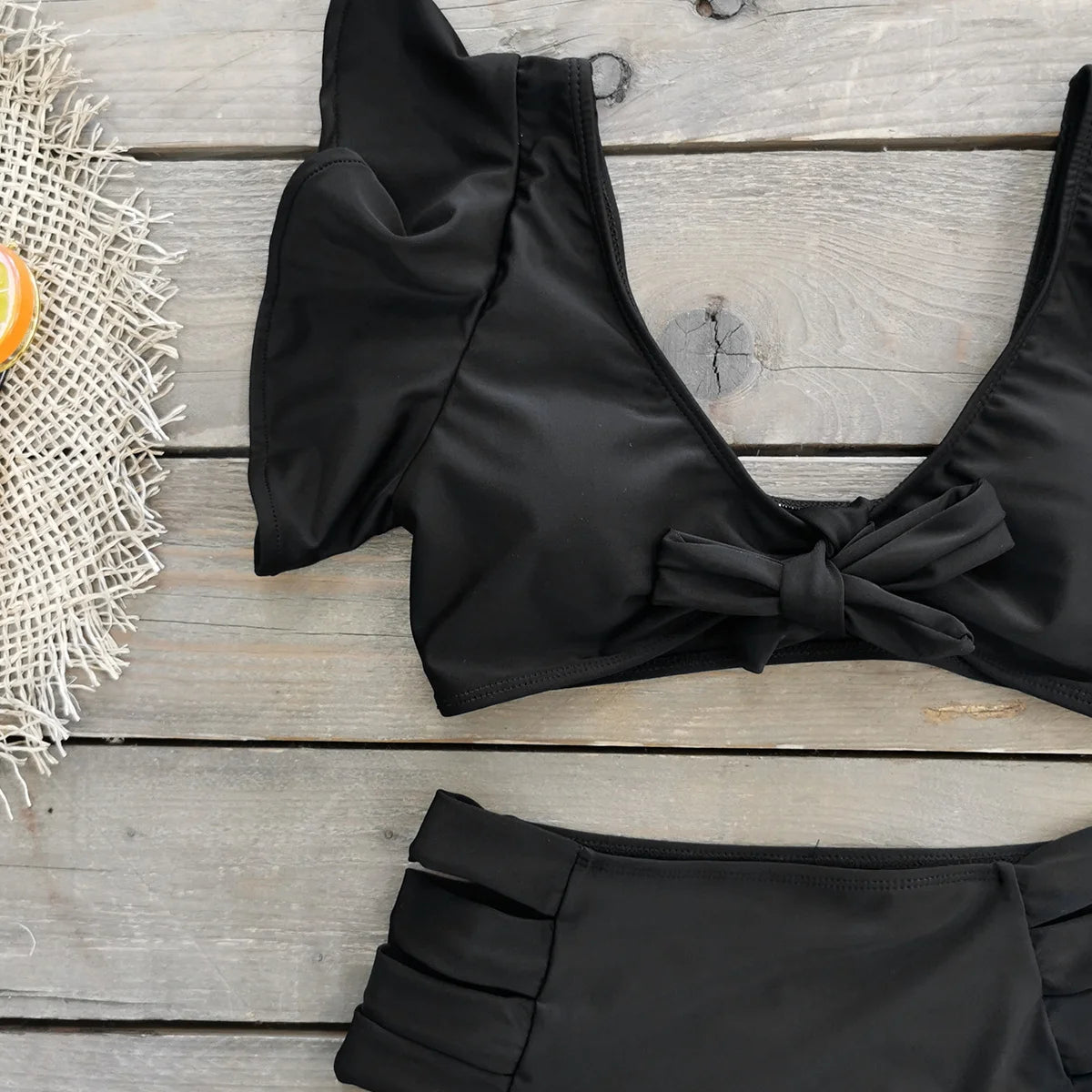 High Waist Ruffled Sexy Bikini Set