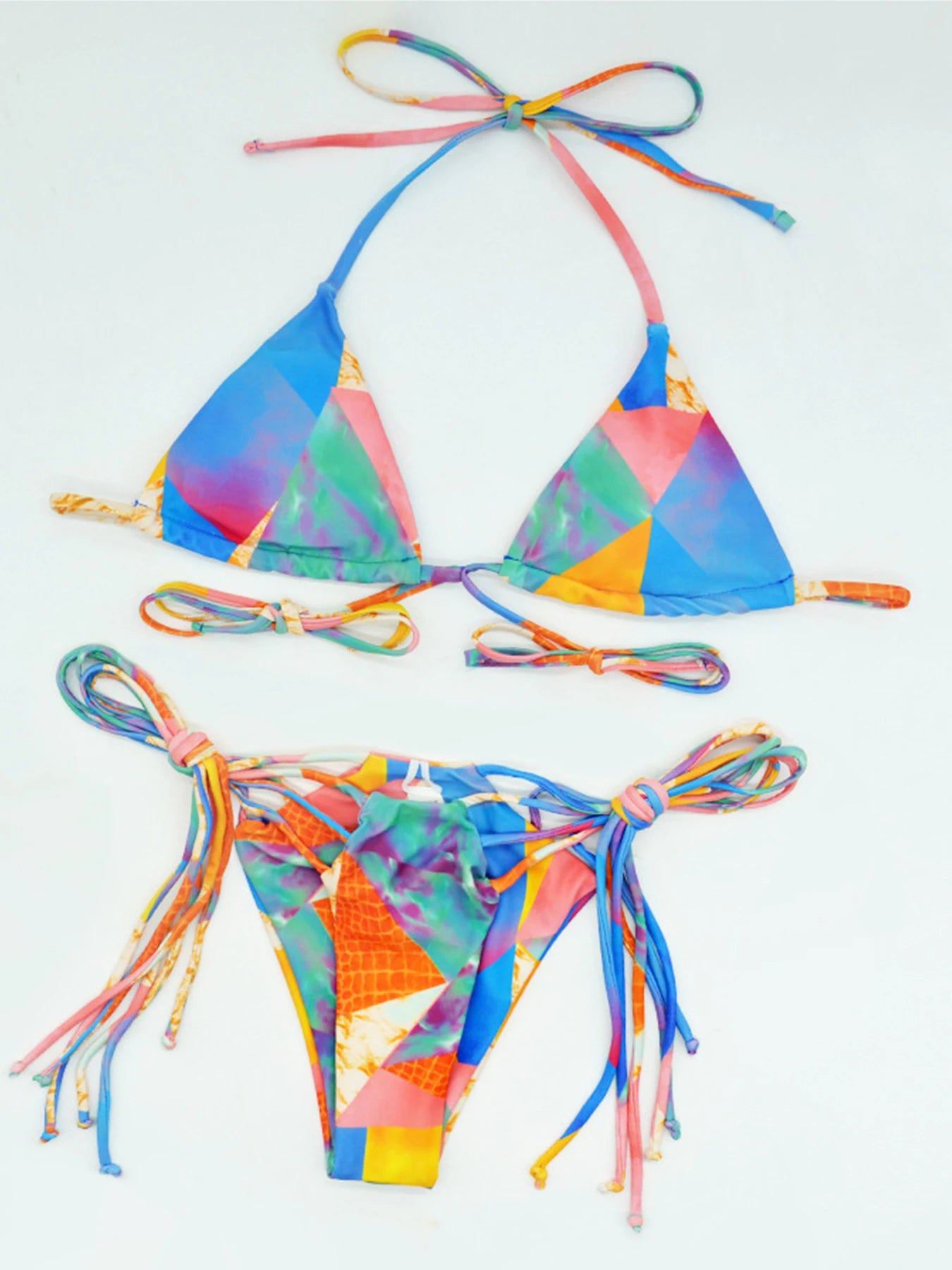 Bikini Sets Swimsuit For Women Low Waist Swimwear Female Bandage Strappy Bathing Suits Summer Beach Wear