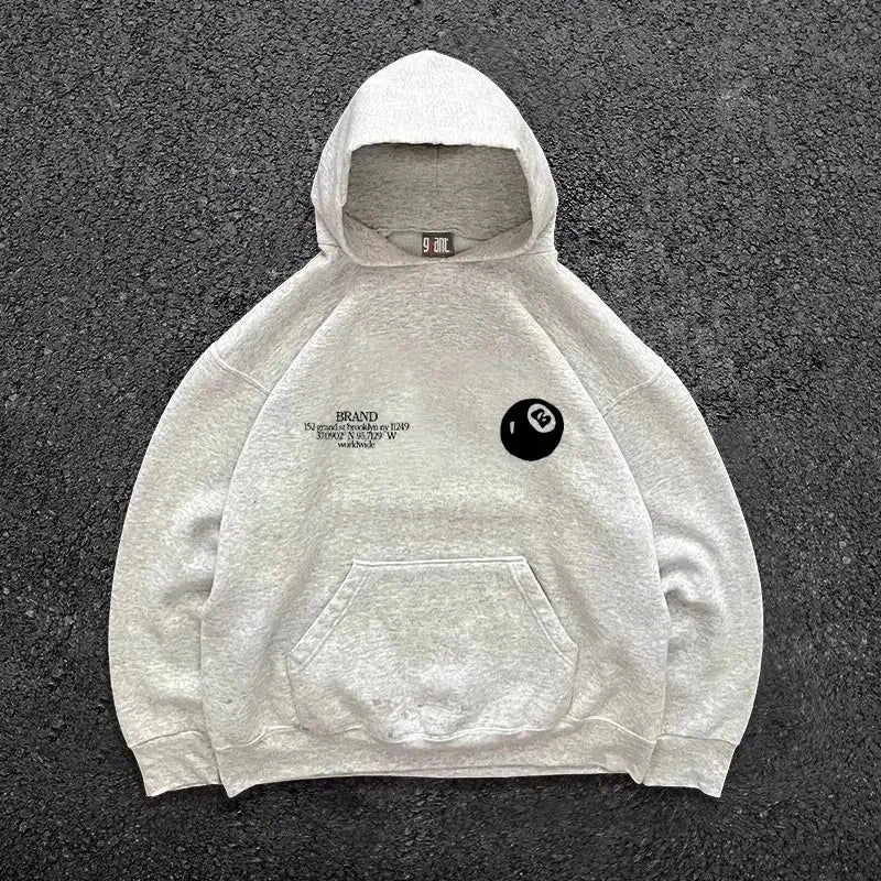 Retro 8-ball oversized hoodie