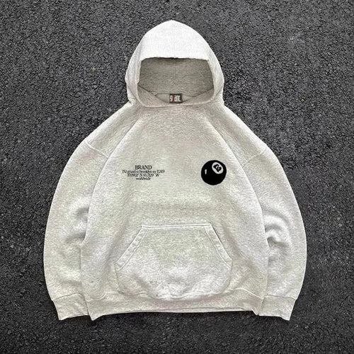 Retro 8-ball oversized hoodie