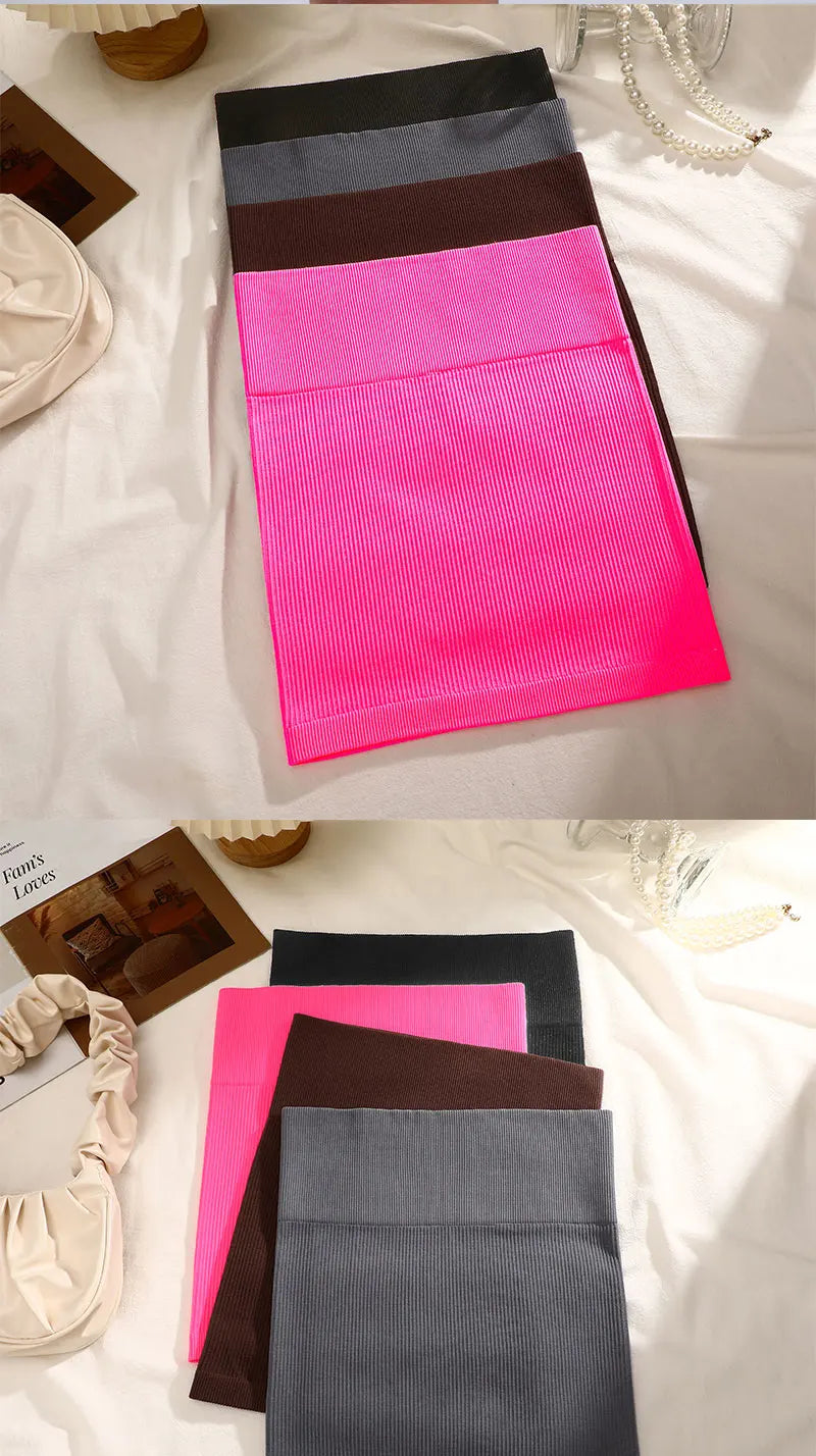 1Pcs Summer High Waist Elastic Mini Skirt