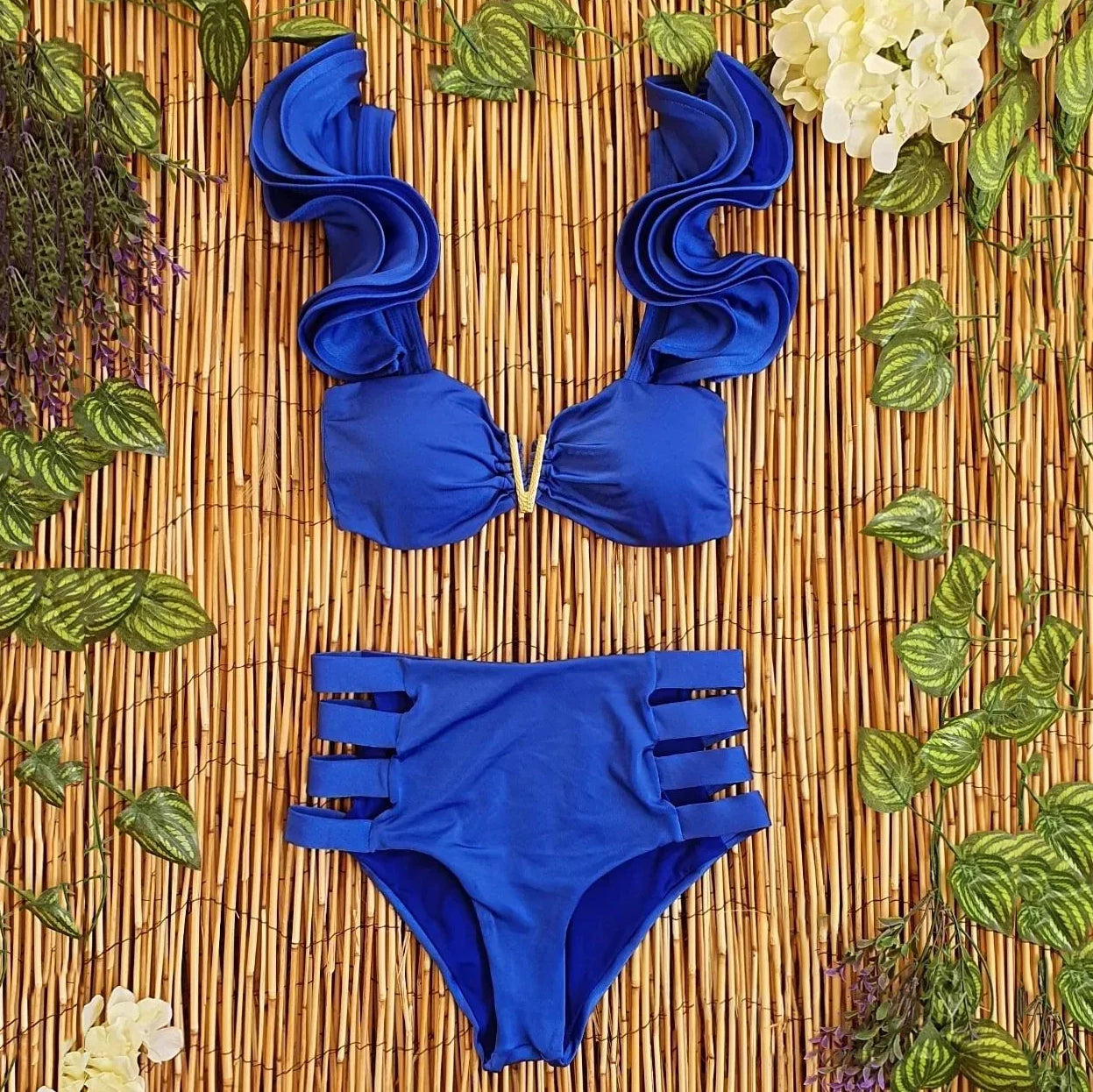 High Waist Ruffled Sexy Bikini Set