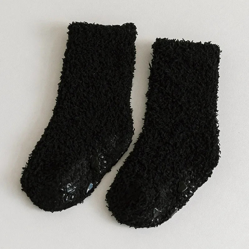 Winter Thick Newborn Socks Coral Fleece Warm Kids Leg Warmers Girls Boys Toddler Soft Baby Autumn Anti-slip Children Plus Stuff