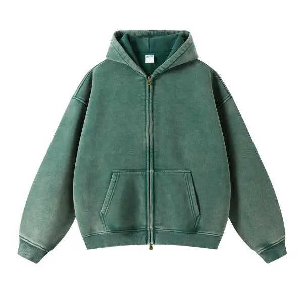 Color Washed Street Wear Styled Hoodie