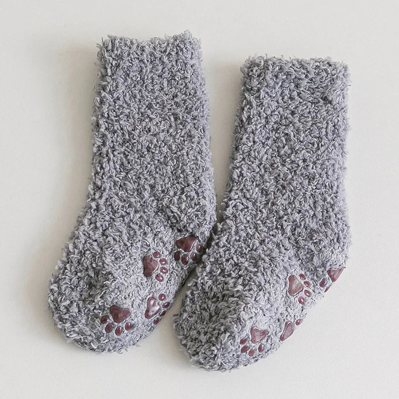 Winter Thick Newborn Socks Coral Fleece Warm Kids Leg Warmers Girls Boys Toddler Soft Baby Autumn Anti-slip Children Plus Stuff