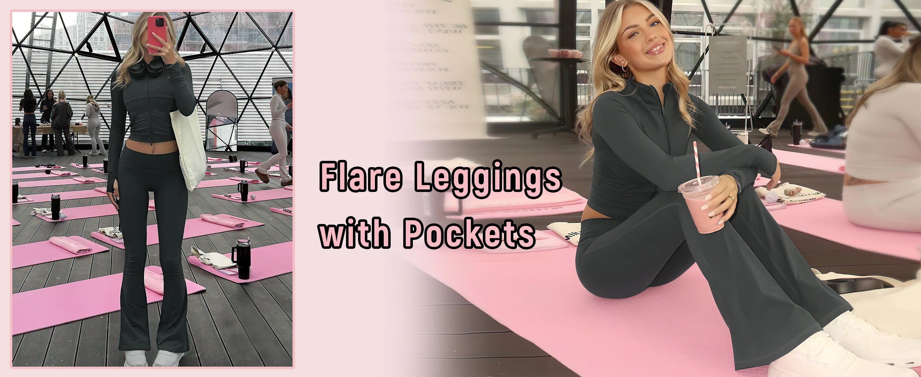 Women's High Waisted Flared Yoga Pants