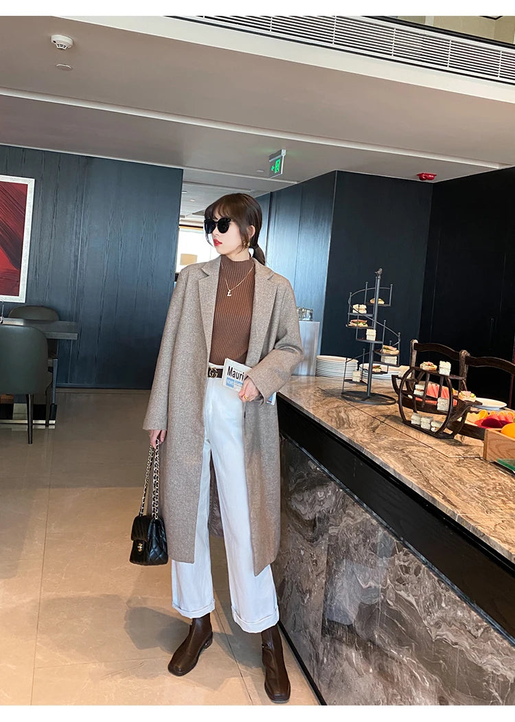 Winter Long Sleeve Mock Neck Knitted Women Sweater Pullover Slim Knit Sweater Women Tops Blusas Mujer De Moda 2024 Blusa J995