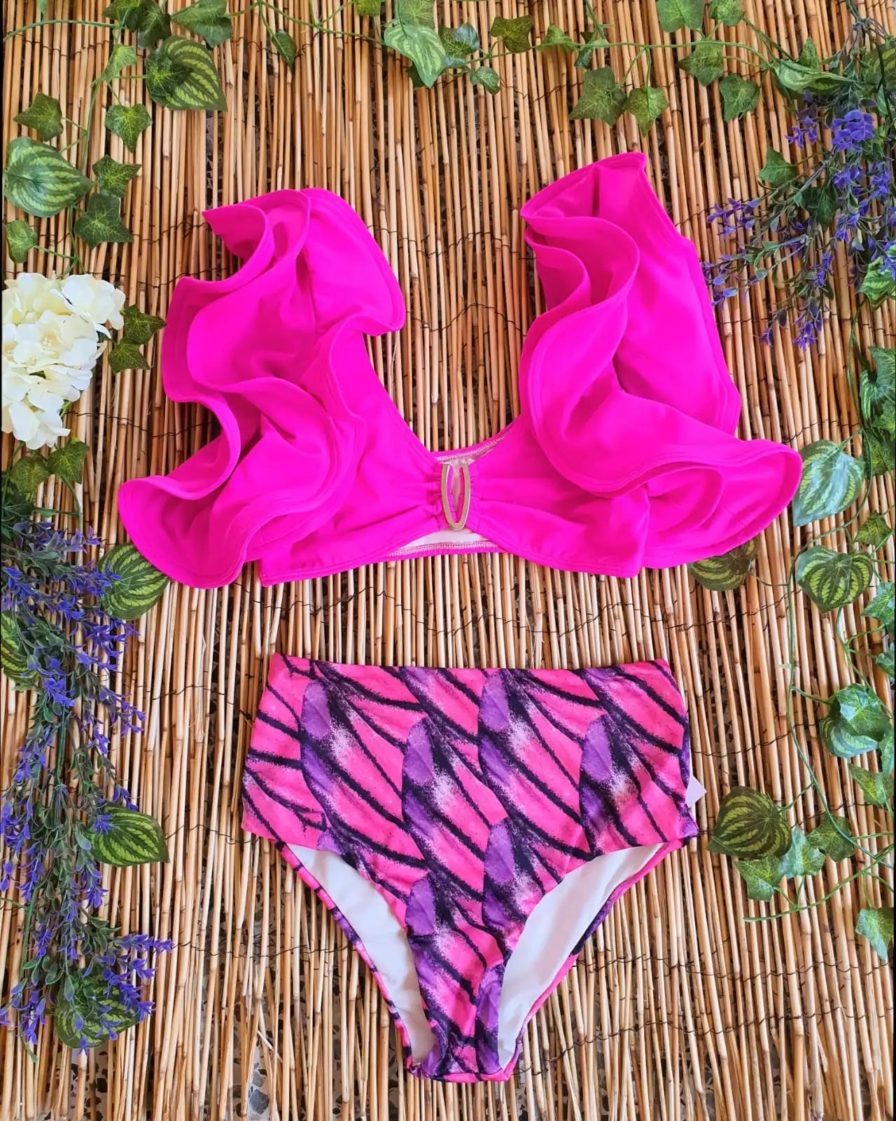 High Waist Ruffled Sexy Bikini Set