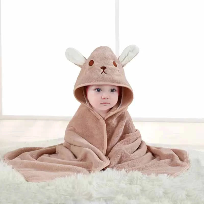 Infant Swaddle Blanket Wrap Baby Bath Towel Kids Bathrobe Fleece Blanket Warm Sleeping Swaddle Wrap for New Born Boys Girls