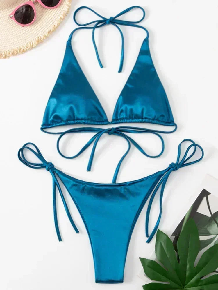 Women's Wrap Around Halter Bikini