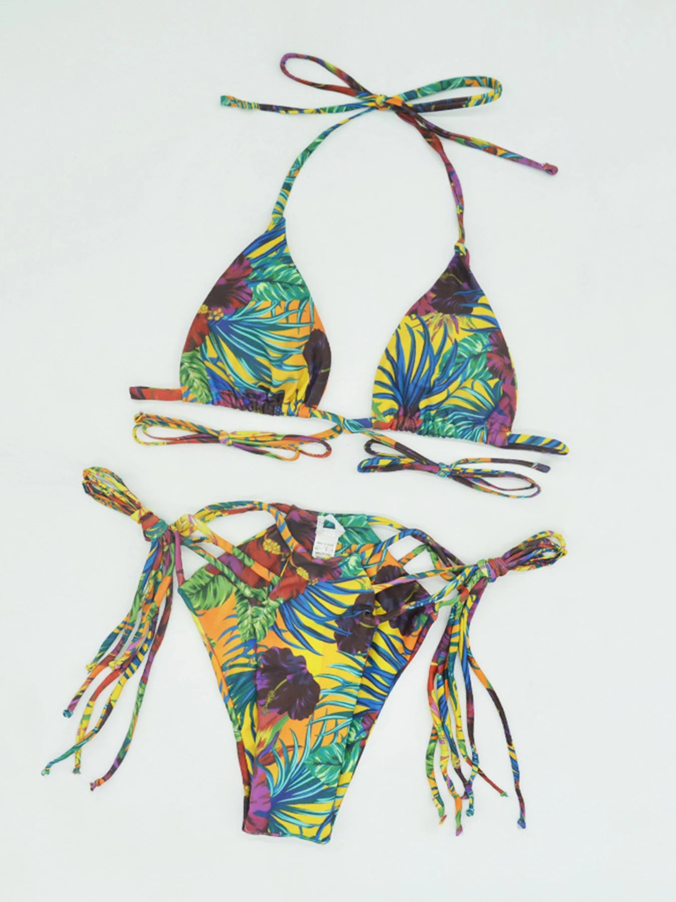 Bikini Sets Swimsuit For Women Low Waist Swimwear Female Bandage Strappy Bathing Suits Summer Beach Wear