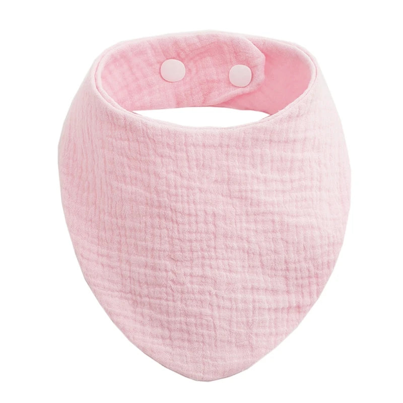 Baby Bibs Organic Cotton Muslin Scarf Burp with for Triangle Gauze Water Absorb Bandana for Boys Girls