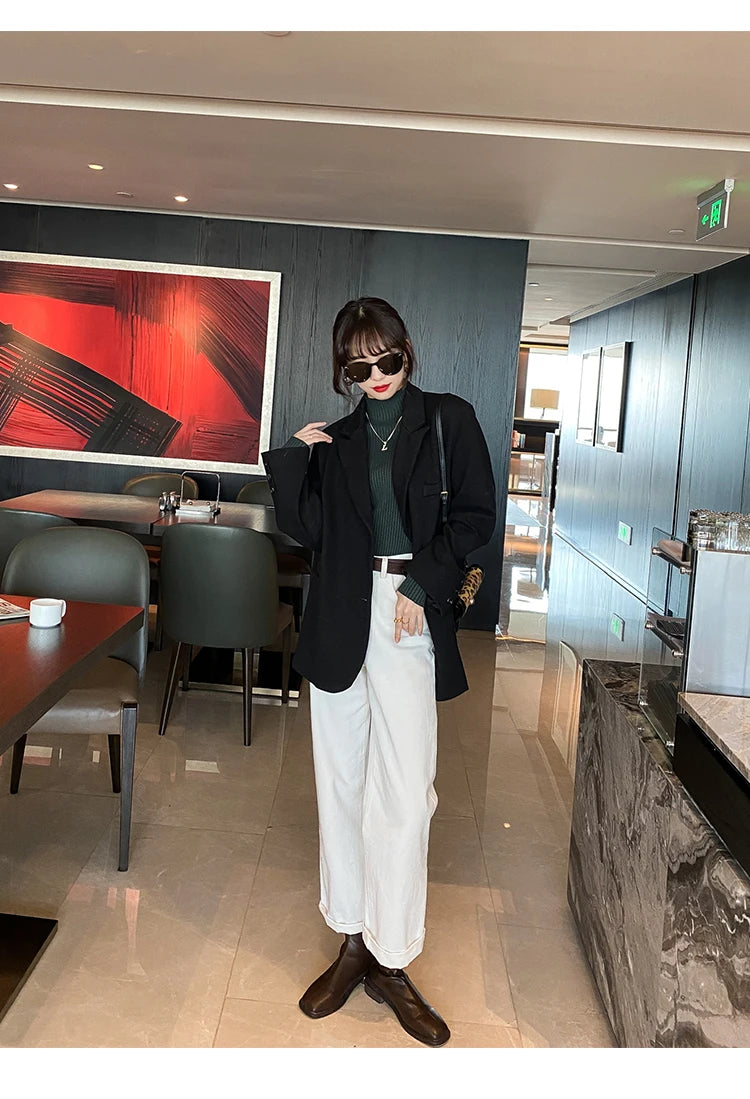 Winter Long Sleeve Mock Neck Knitted Women Sweater Pullover Slim Knit Sweater Women Tops Blusas Mujer De Moda 2024 Blusa J995