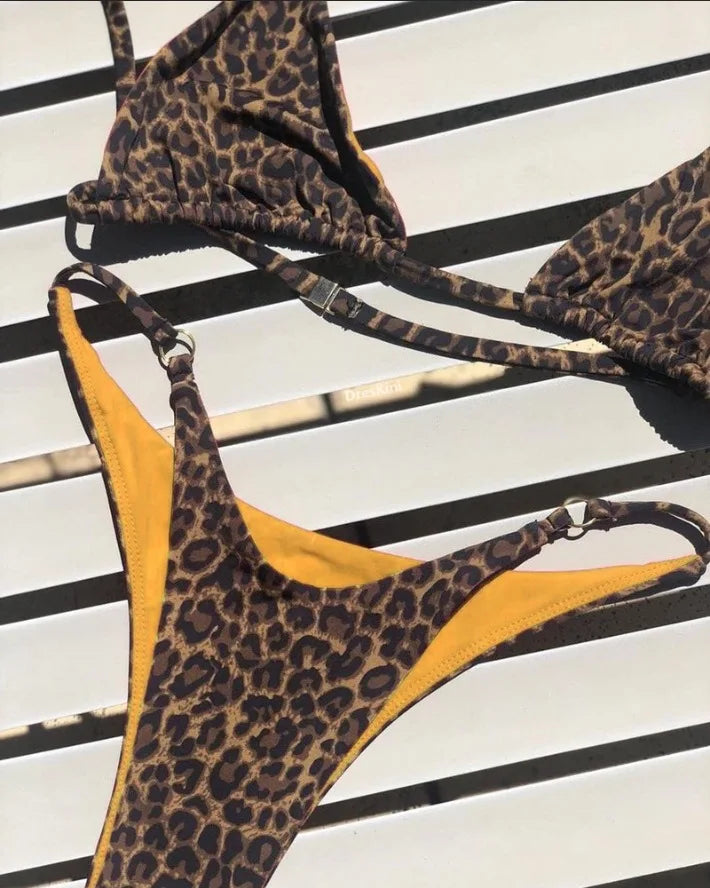 Leopard Print Bikini SwimSuit