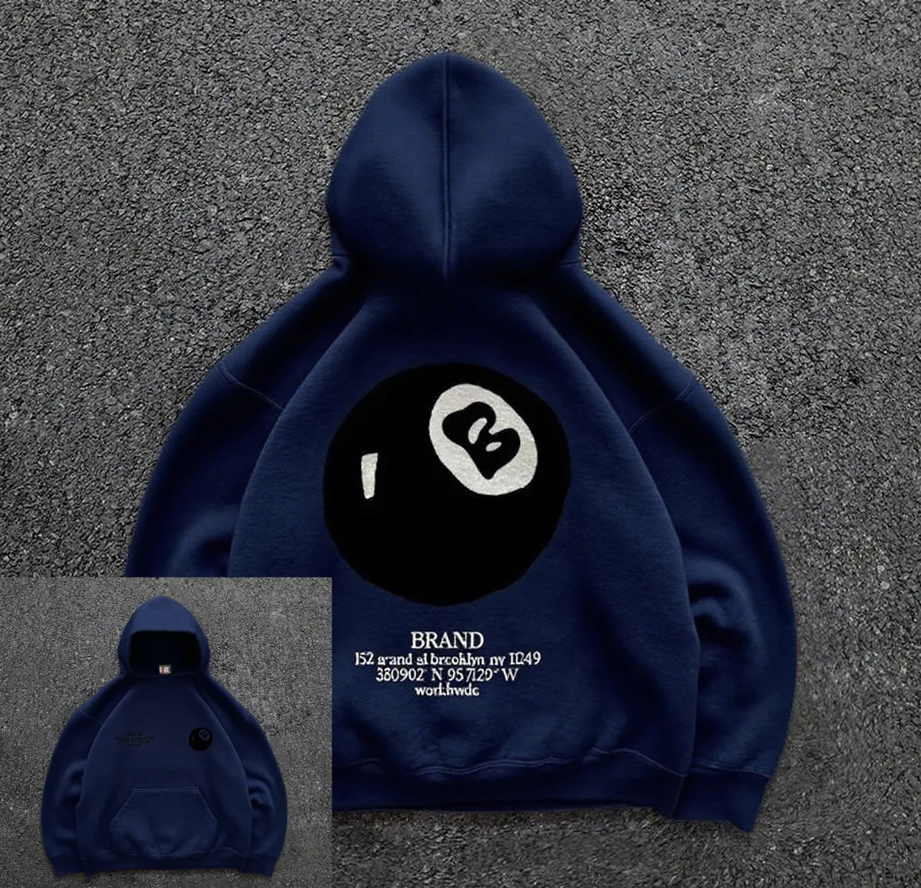 Retro 8-ball oversized hoodie