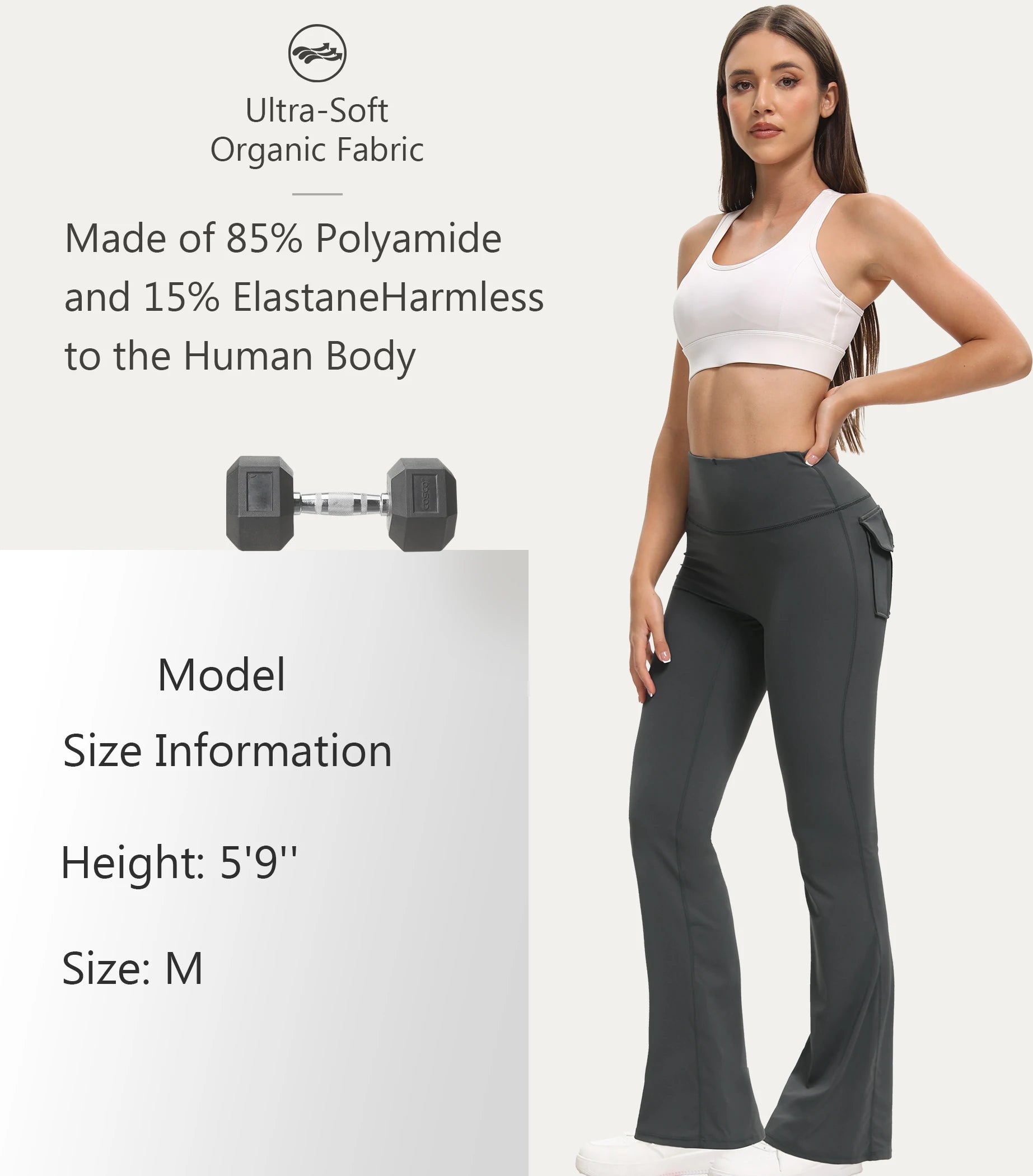 Women's High Waisted Flared Yoga Pants