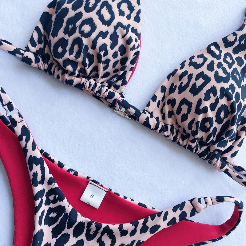 Leopard Print Bikini SwimSuit