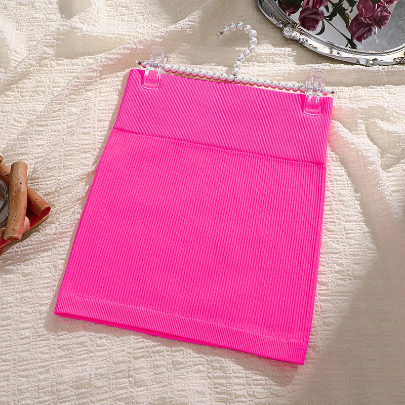 1Pcs Summer High Waist Elastic Mini Skirt