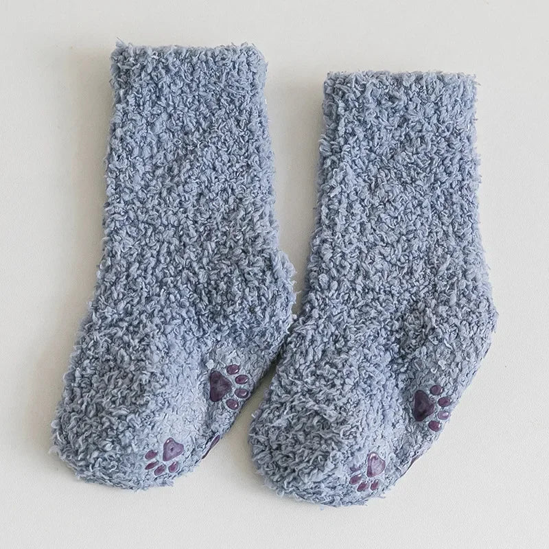 Winter Thick Newborn Socks Coral Fleece Warm Kids Leg Warmers Girls Boys Toddler Soft Baby Autumn Anti-slip Children Plus Stuff