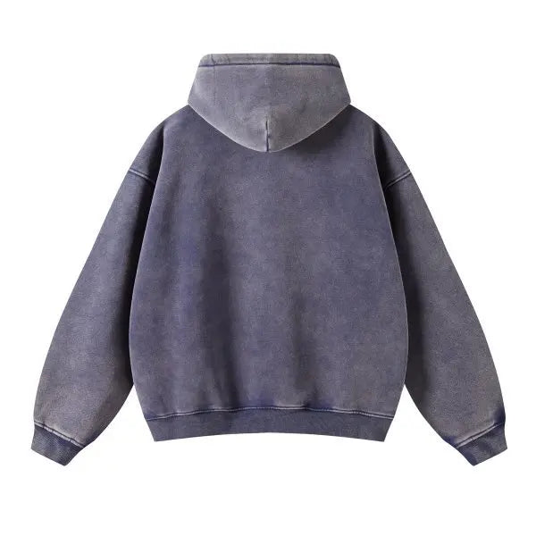 Color Washed Street Wear Styled Hoodie