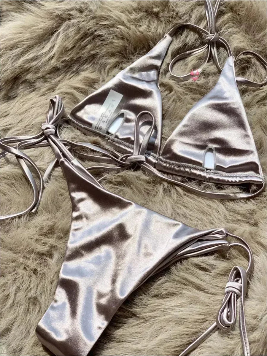 Women's Wrap Around Halter Bikini