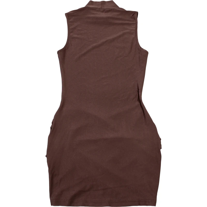 Elegant Sleeveless Cross Ruffle Mini Dress