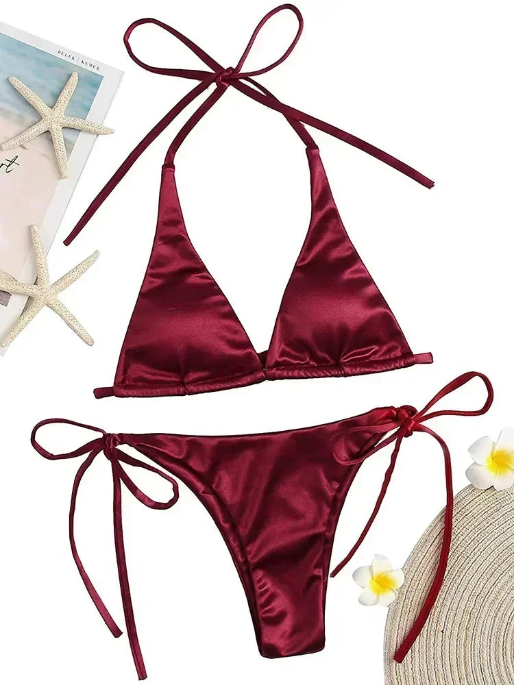 Women's Wrap Around Halter Bikini