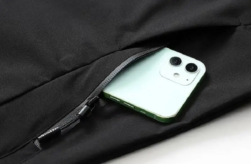 Men's Solid Outdoor Waterproof Raincoat