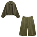 Women's Suede 2PCS Set